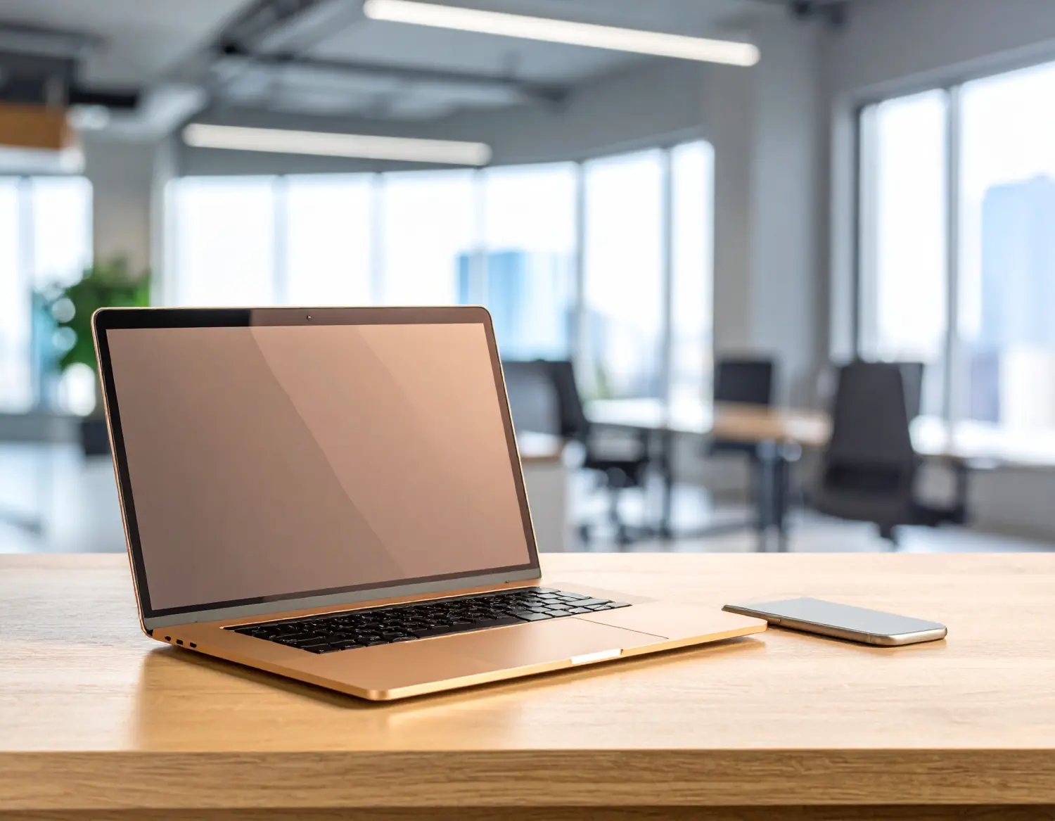 TOP7 Recruiting / Consulting - Laptop auf dem Schreibtisch